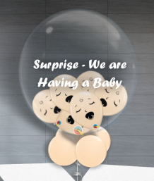 Pregnancy Announcement Bubble Balloons with Personalisation Available